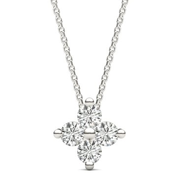 Charles & Colvard Forever Bright 9/10 cttw Moissanite Floral Pendant