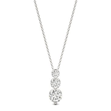 Charles & Colvard Forever Bright 1 3/10 cttw Moissanite Graduated Drop Pendant