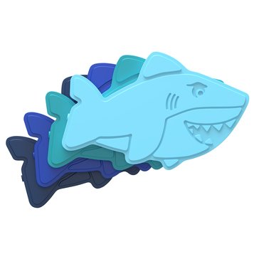 Bentgo Buddies Shark Reusable Ice Pack, 4-Count