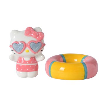 Blue Sky Hello Kitty Swimming 2-Piece Stacking Salt and Pepper Set