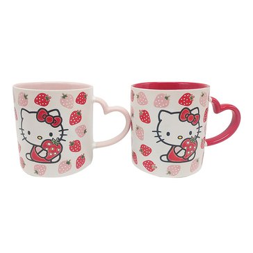 Blue Sky Hello Kitty Strawberry Mug, Set of 2
