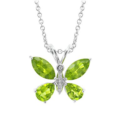 Peridot Butterfly Pendant