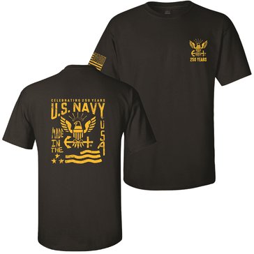 Navy Pride Navy 250 Years Made In USA Tee