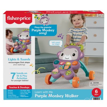 Fisher-Price Learn With Me Purple Monkey Walker