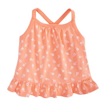 Wanderling Baby Girls' Simple Floral Tank