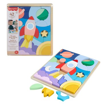 Fisher-Price Wooden Space Blocks Puzzle