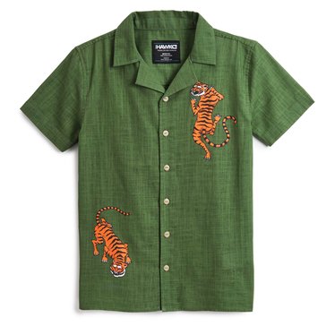 Tony Hawk Big Boys' Tiger Button Up Shirt