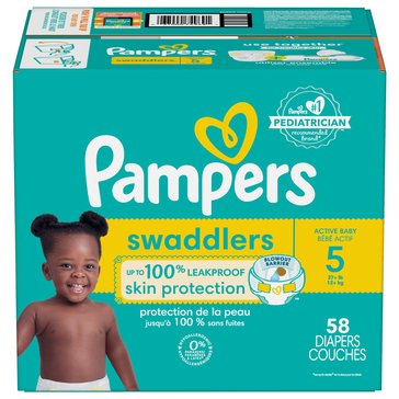 Pampers Swaddlers Diapers Super Pack Size 5 58 COUNT