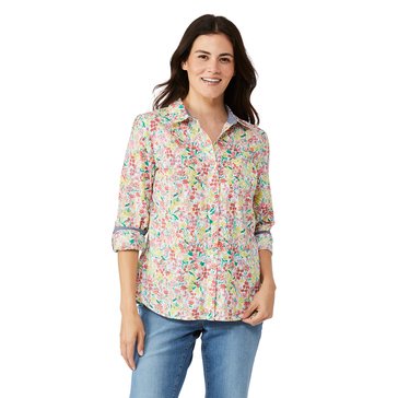 Tommy Hilfiger Women's Floral Roll Tab Shirt