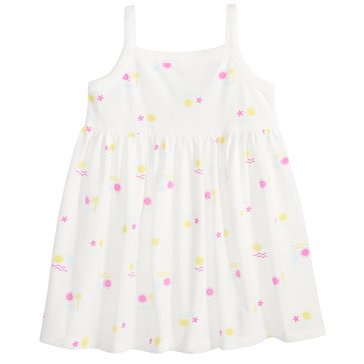 Wanderling Baby Girls' Beach Scene Strap Dress