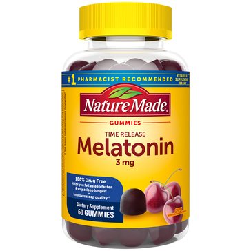 Nature Made Time Release Melatonin 3mg Gummies, 60-Count