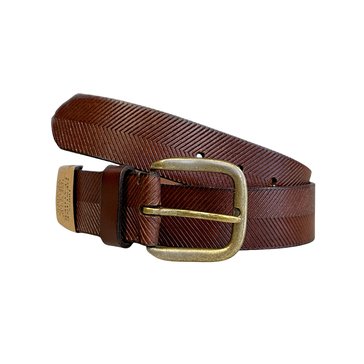 Stone Mountain Men's Casual Genuine Leather Chevron Belt 