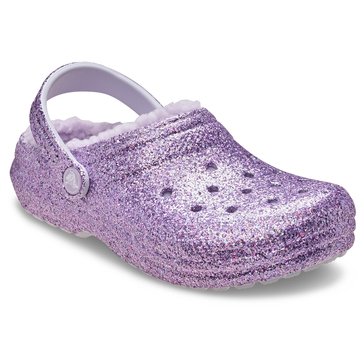 Crocs Little Girls' Lined Chunky Glitter Clog
