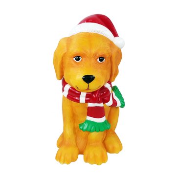 Alpine Golden Retriever Dog w/Santa Hat