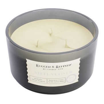 Candle-Lite Rugged and Refined Steel Vetiver 3-Wick Candle