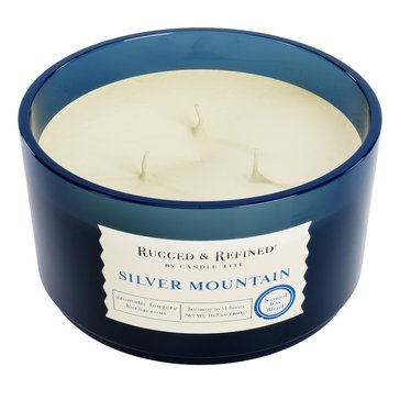 Candle-Lite Rugged and Refined Silver Mountain 3-Wick Candle