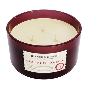 Candle-Lite Rugged and Refined Midnight Cognac 3-Wick Candle