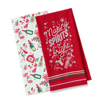 Design Imports 2-Piece Spirits Bright Dishtowel Set