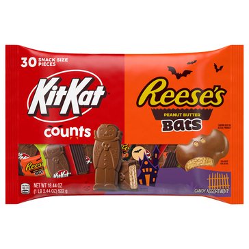 Hershey's Snack Size Halloween Assorted Chocolates, 30-Count
