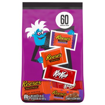 Hershey's Halloween Snack Size Assorted Chocolates, 32.65oz