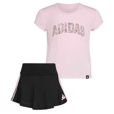 Adidas Toddler Girls' Floral Sport Doodles Short Set