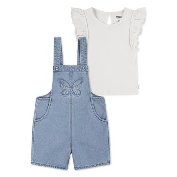Levi's Little Girls' Crochet Butterfly Shortalls