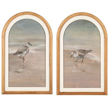 Ganz Sand Piper on Beach Arch Frame Wall Decor