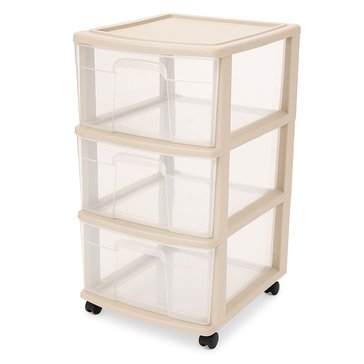 HOMZ 3-Drawer Storage Cart