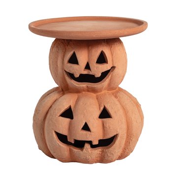Mud Pie Stacked Pumpkin Halloween Pillar