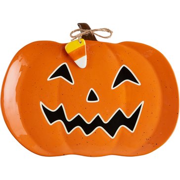 Mud Pie Halloween Pumpkin Glow In The Dark Platter
