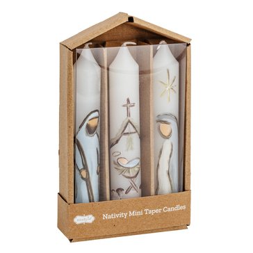 Mud Pie Nativity Mini Taper Candle Set