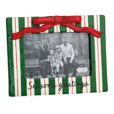 Mud Pie Stripe Ceramic Bow Frame