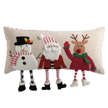 Mud Pie Christmas Dangle Leg Pillow