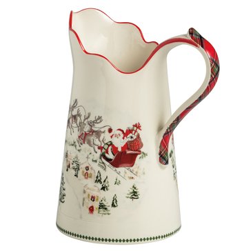 Mud Pie Christmas Santa Scene Pitcher
