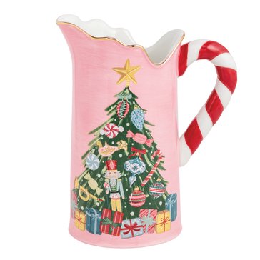 Mud Pie Christmas Tree Candy Handle Pitcher