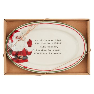Mud Pie Christmas Time Sentiment Plate