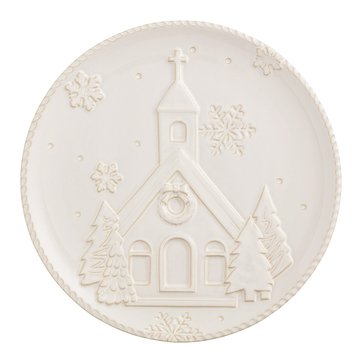 Mud Pie White Church Plate