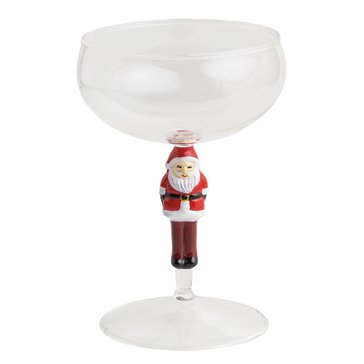Mud Pie Santa Coup Glass