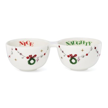 Lenox Merry Grinchmas Double Sided Dip Bowl Naughty Nice