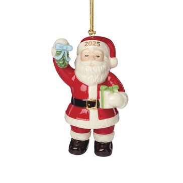 Lenox 2025 Santa With Mistletoe Ornament