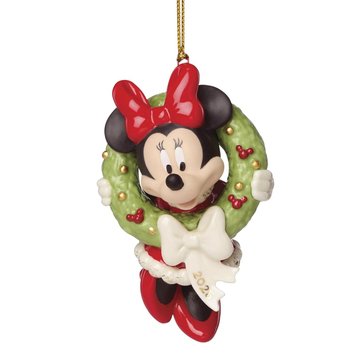 Lenox 2025 Minnie With Wreath Ornament