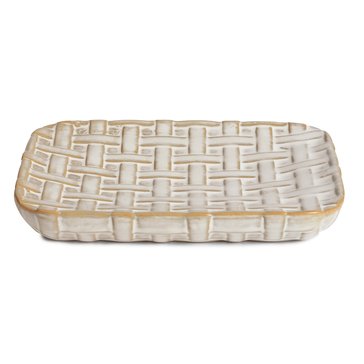 Kassatex Cane Ceramic Soap Dish