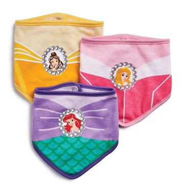 Disney Infant Girls' Princess Bibs, 3-Pack