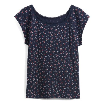 Gap Big Girls' Pointelle Lace Tee