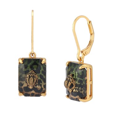 Kurt Geiger Leopard Stone Leverback Earrings