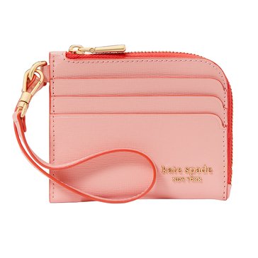 Kate Spade New York Devin Saffiano Leather With Pop Edgepaint Coin Card Case Wristlet