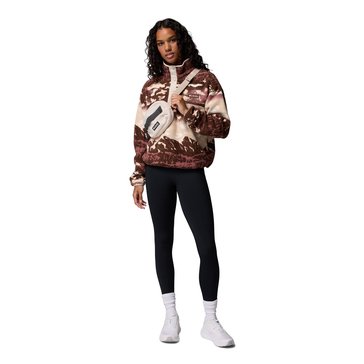 Columbia Women's Helvetia II Printed Cropped Half Snap Fleece Jacket
