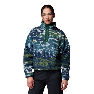 Columbia Women's Helvetia II Printed Cropped Half Snap Fleece Jacket