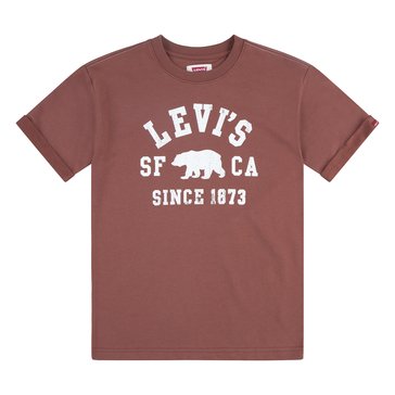 Levi's Big Boys' Classic Logo Rolled Sleeve Tee