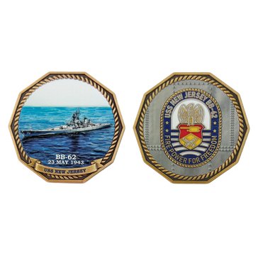 Navy Pride USN 250th Dominance At Sea USS New Jersey BB-62 Coin